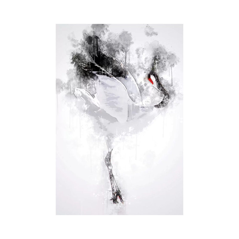 «Japanese Red Crowned Crane» par Cornell, impression sur toile tendue, H 26 po x l 18 po x 1,5 po