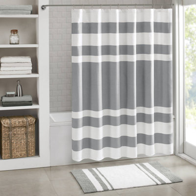 Spa Waffle Shower Curtain with 3M Treatment