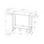 Console rectangulaire pour la chambre à coucher - stratifié brun, pieds en métal, design moderne, espace de rangement supplémentaire, touche rustique, rangement, assemblage inclus
