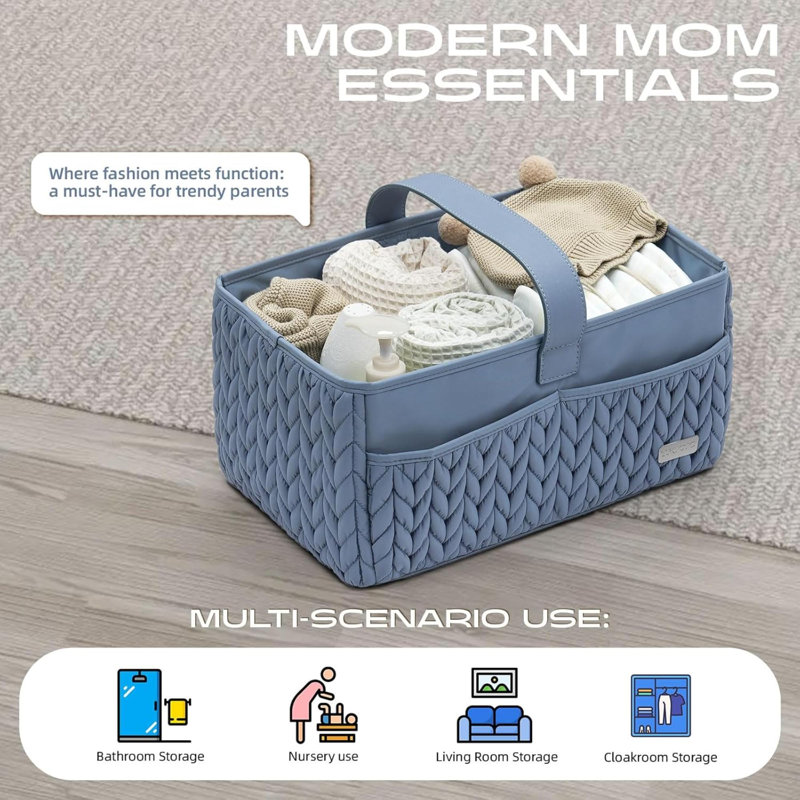 Rebrilliant Nylon Storage Bag, Ash Blue