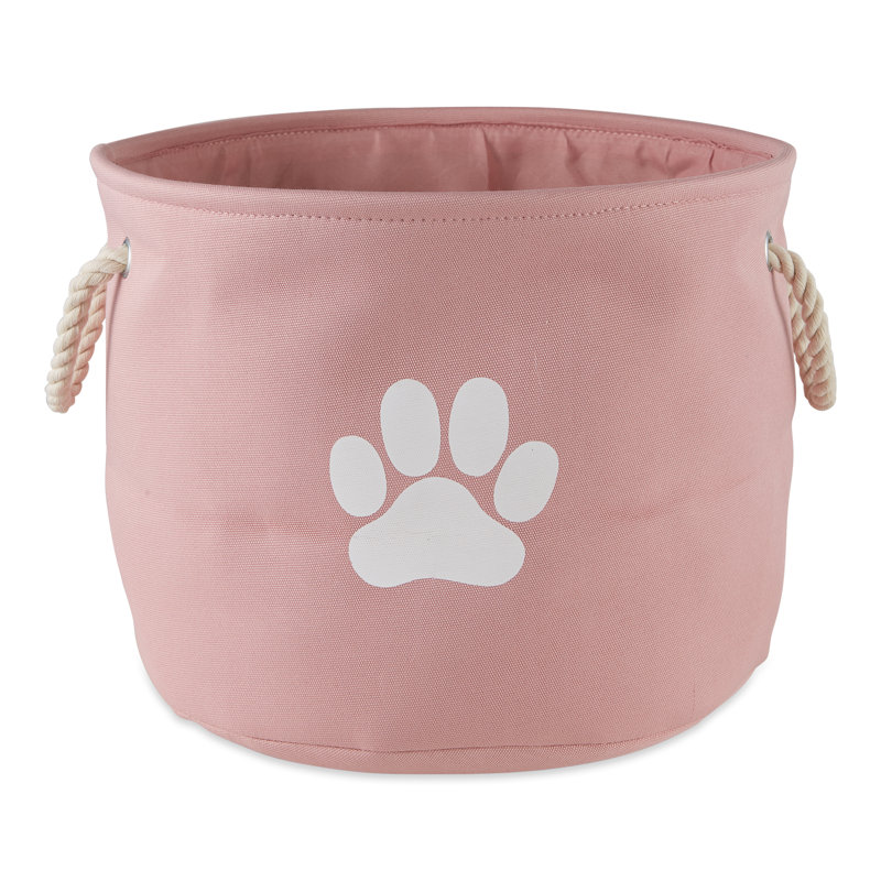 Cube / bac en tissu pour animaux de compagnie Paw, Ros, H 9 po x l 12 po x P 12 po