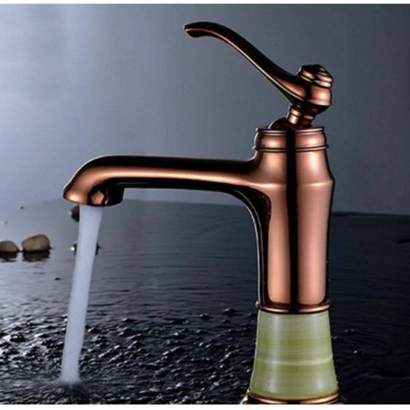 Juno Nantes Single Handle Bathroom Sink Faucet in Polished Gold Finish – Modern Luxury Design