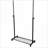 Coat Racks | 66” Tall Metal Black Finish | 62” Hanger with Wheels | Holds 20 Coats | Black | Metal