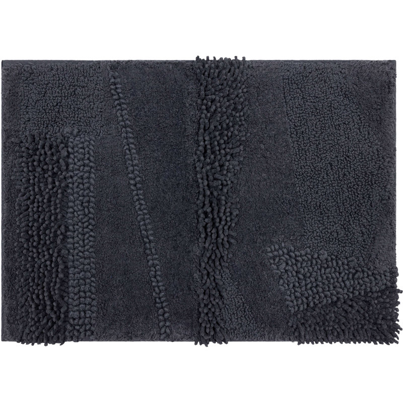 Tapis de bain lavable à la machine antidérapant Laverne, L 21 po x L 34 po, Gris anthracite