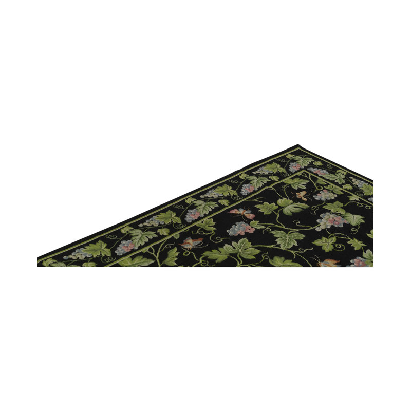 Hand Woven Wool Floral Area Rug