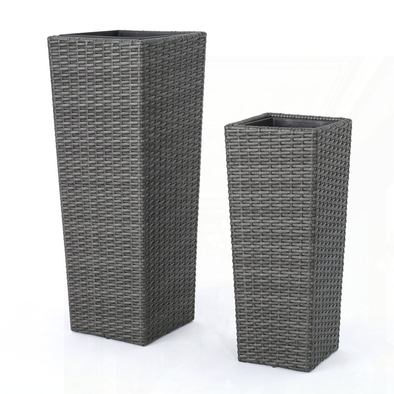 Two (2) Flower Pots, Grey