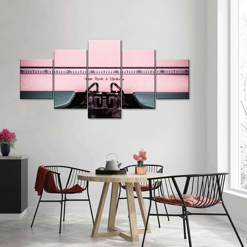 " Typewriter " by Pink Sherbet Photography 5 - Pieces, 24" H x 55" W x 1.25" D