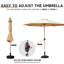 Parasol de patio de 9 pi - résistance, imperméabilité, inclinaison facile, pour le jardin, la terrasse, la cour arrière, la piscine beige bloquant, 8