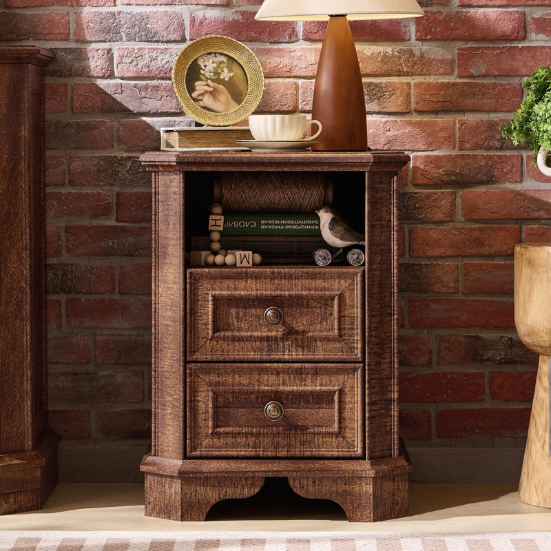Table de chevet Farmhouse, Brun