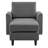Brannen 35" Upholstered Single Accent Chair With Armrest And Moveable Ottoman Black Legs-1887487476