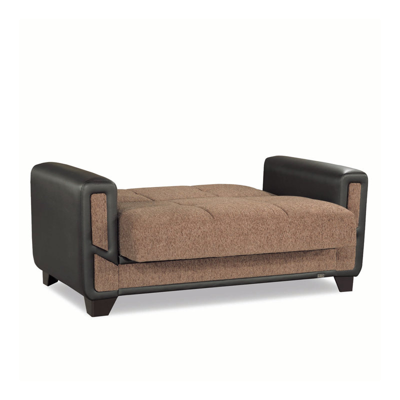 Causeuse convertible avec rangement Primenest Plusecraft, Brun