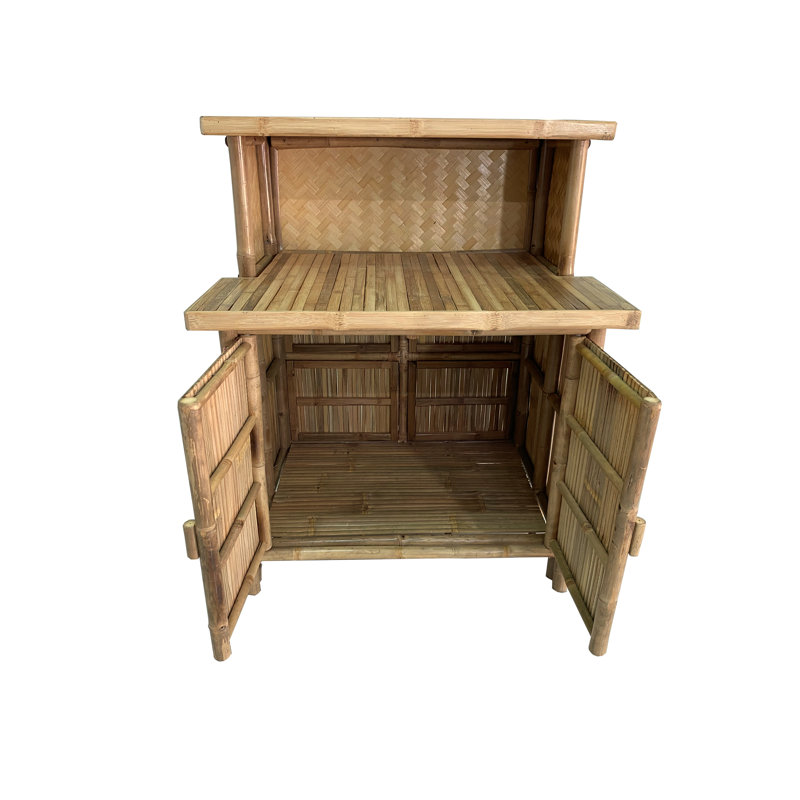MGP 36'' Natural Bamboo Home Bar with Dual Counter