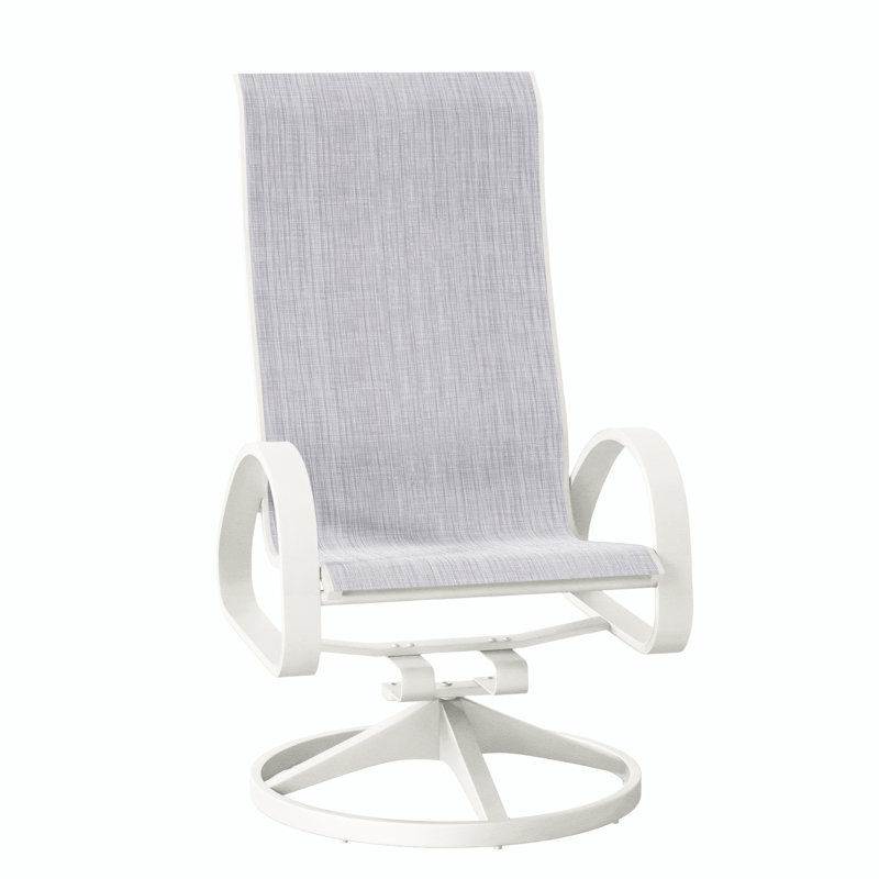 Fauteuil de patio pivotant Hiraku, Neige texturée, Bijou