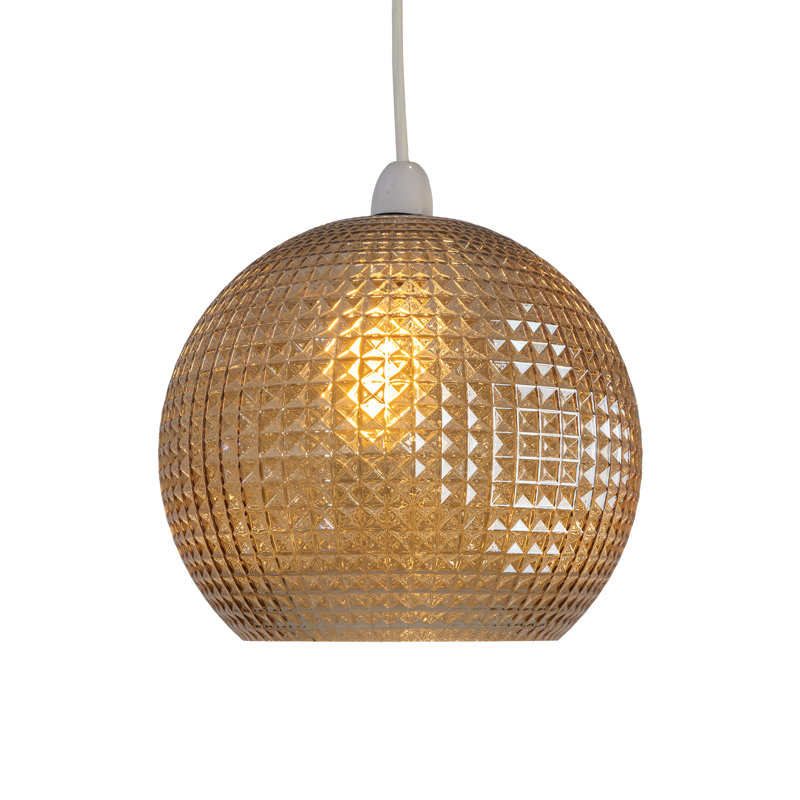 23 cm H Sphere Glass Pendant Shade ( Hook & Loop Fastener ) in Gold