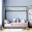 Lit simple en bois et velours, gris-565888358-565888357
