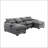 Modern Large chenille Fabric U-Shape Sectional Sofa-2125716690
