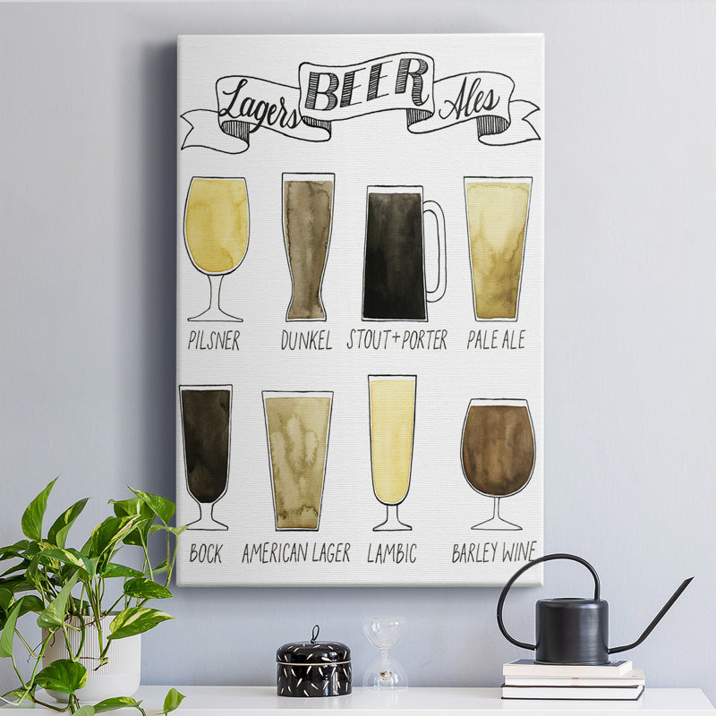 " Beer Info Graphic ", 18" H x 12" W x  1" D