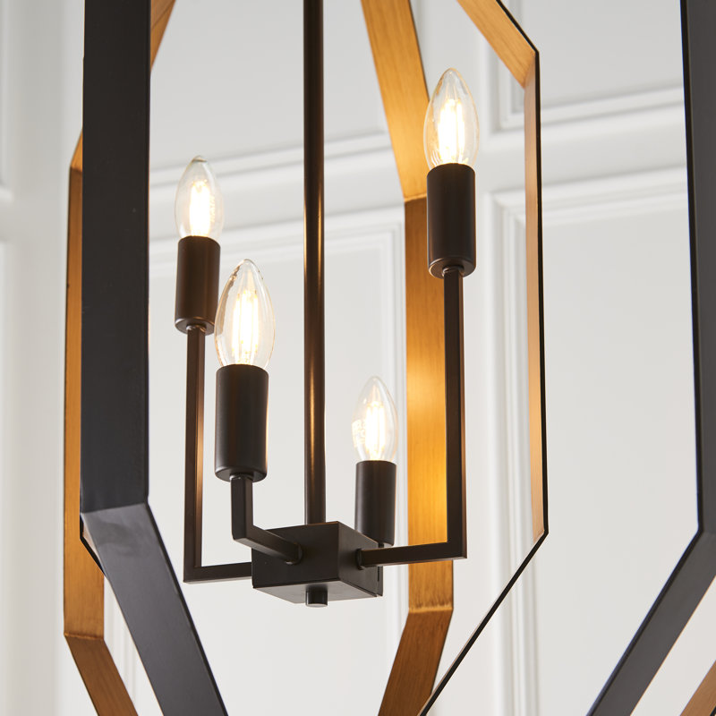 Tamaqua 4 -Light Geometric LED Chandelier
