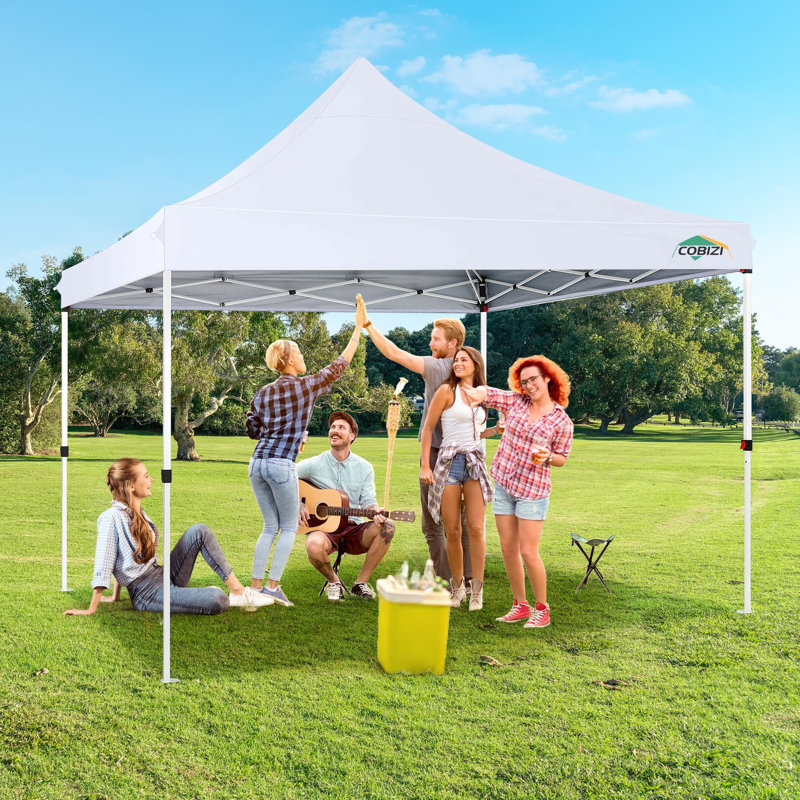 9.5 Ft. W x 9.5 Ft. D Pop-Up Canopy, White