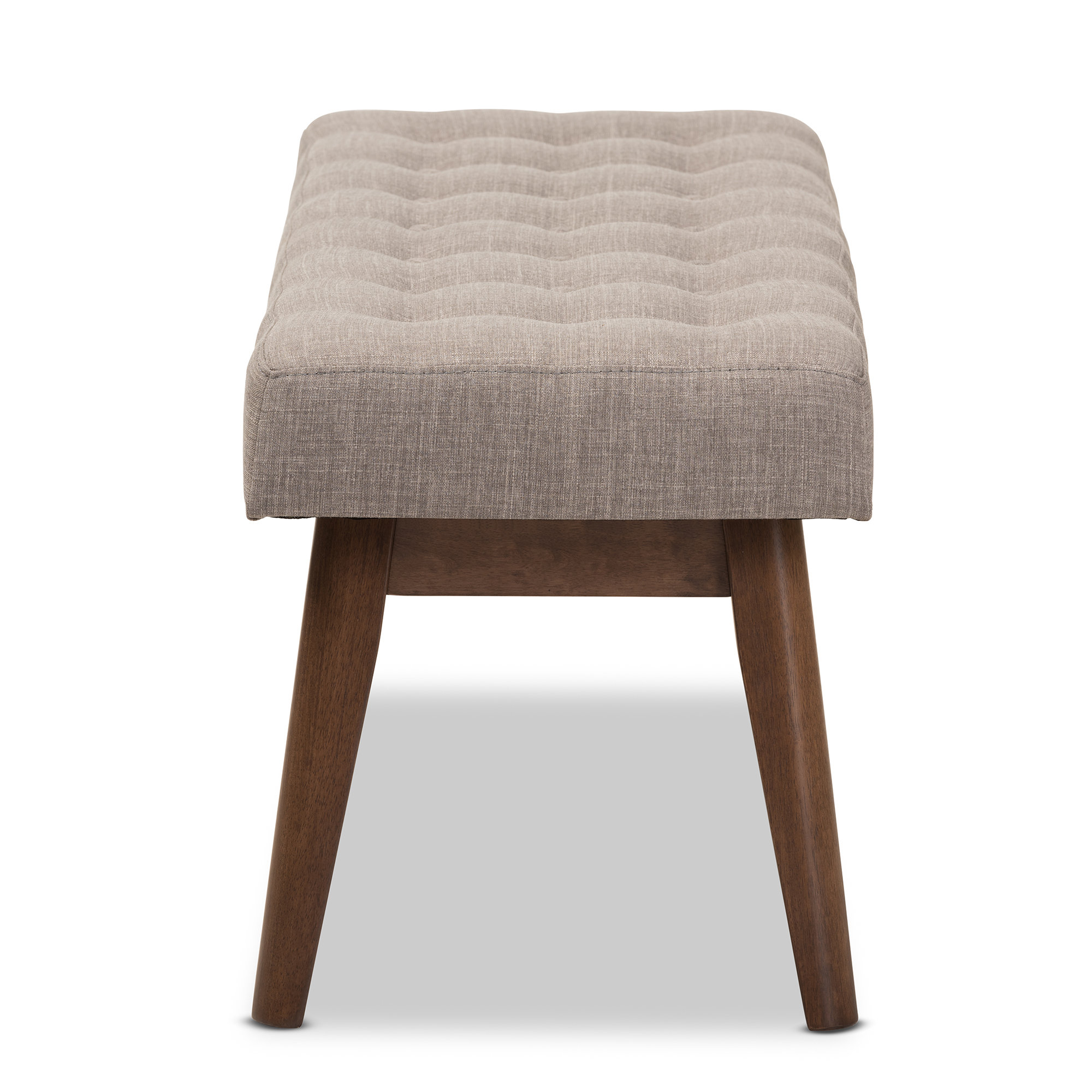 Harris 43" Upholstered Bench, Light Gray