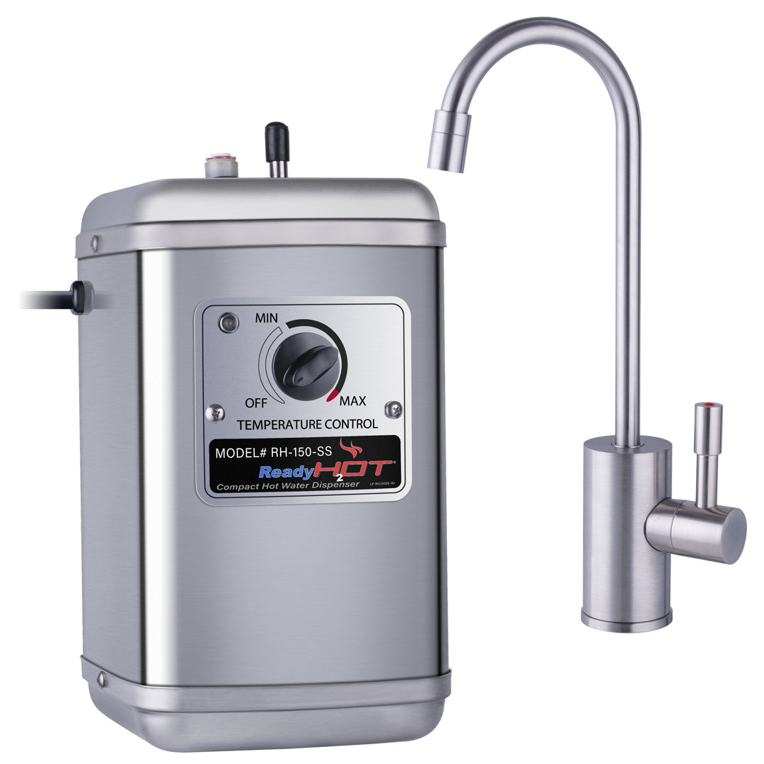 RH150 Instant Hot Water Dispenser System, Single-Handle Faucet with Under Sink Compact Tank Ready Hot 