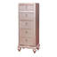 Miroir commode pivotant de style contemporain avec tiroir supérieur doublé de feutre pour la chambre à coucher, offrant élégance et fonctionnalité