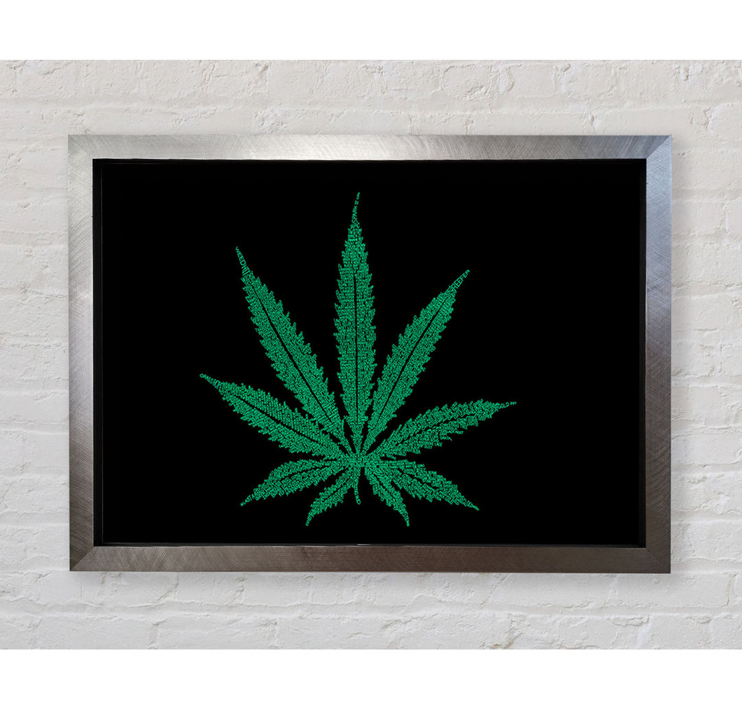 Ganja Leaf - Einzelner Bilderrahmen Kunstdrucke