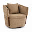 Fauteuil demi-tonneau pivotant de 25,6 po de largeur avec rangement caché et coussin lombaire-1726041435