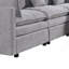 Canapé modulaire en L 108,66 "en chenille moderne avec méridienne convertible, canapé modulaire profond avec repose-pieds Comfy Cloud-121356801