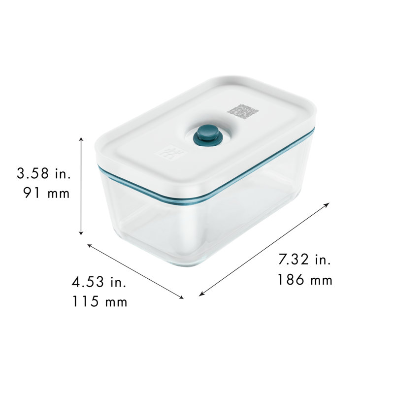 ZWILLING Fresh & Save Glass Airtight Food Storage Container, Meal Prep Container, Medium, La Mer