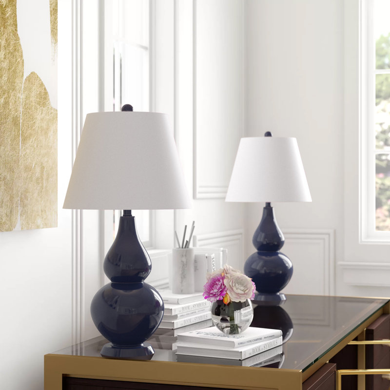 Moriarty Ceramic Table Lamp, Navy
