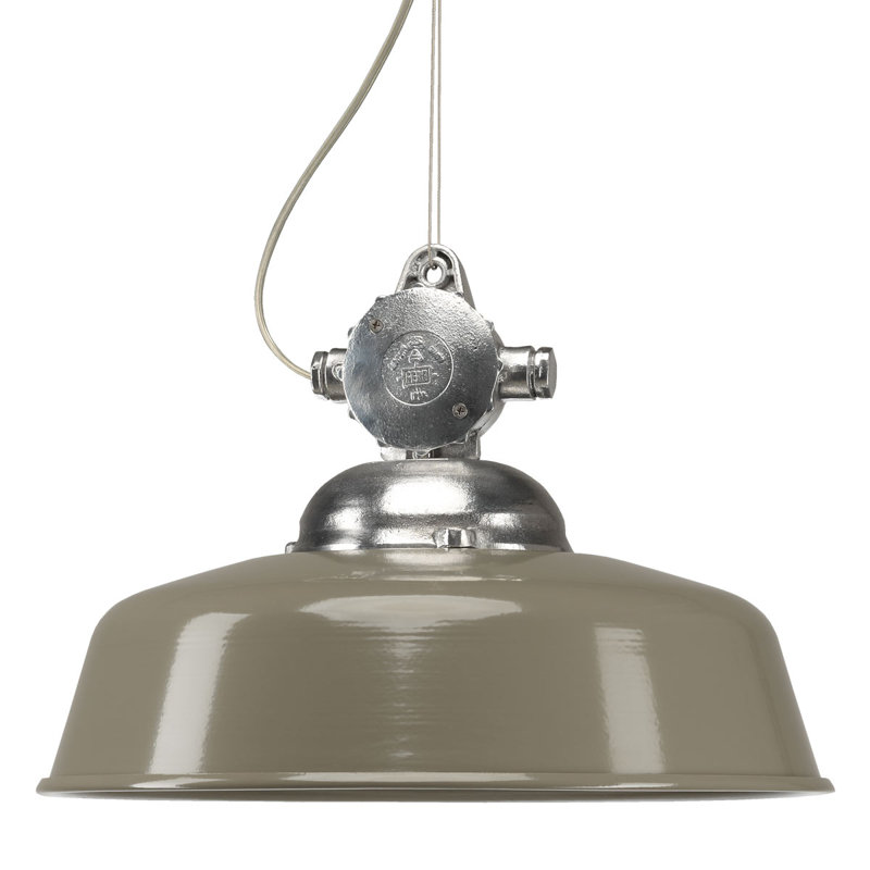 Detroit 1 - Light Aluminium Dome Pendant, Taupe