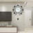 22 Inch Crystal Glass Large Wall Clock, Oversized Silent Modern Battery Operated Pendulum Clock For Living Room, Kitchen, Bedroom