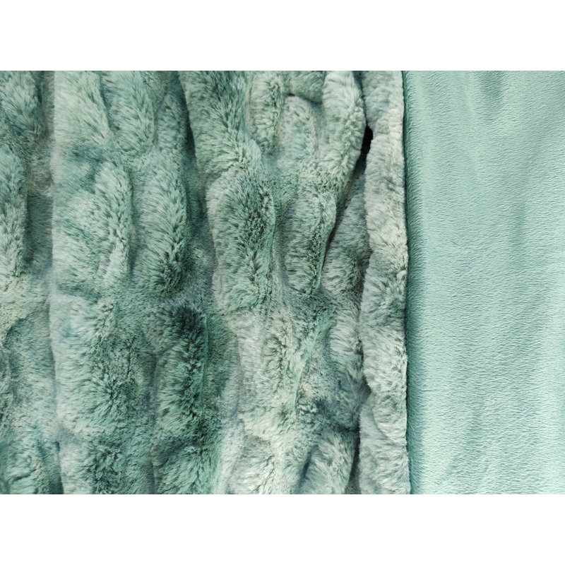 Marcita Knitted Throw Blanket, Green
