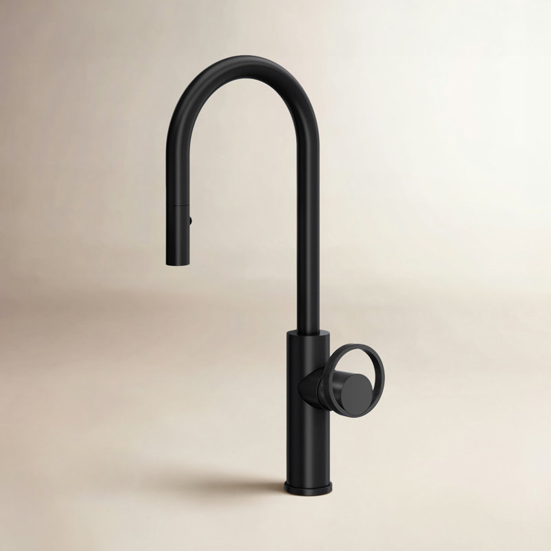 AllModern Linwood Pull Down Kitchen Faucet, Matte Black