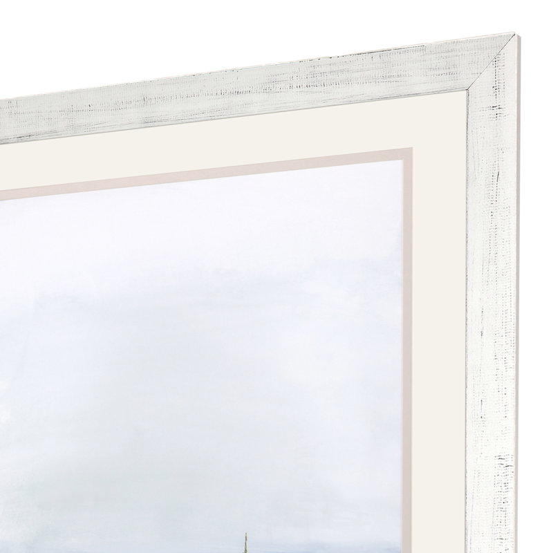 Soft Beach Grass I White Framed Print Wall Art