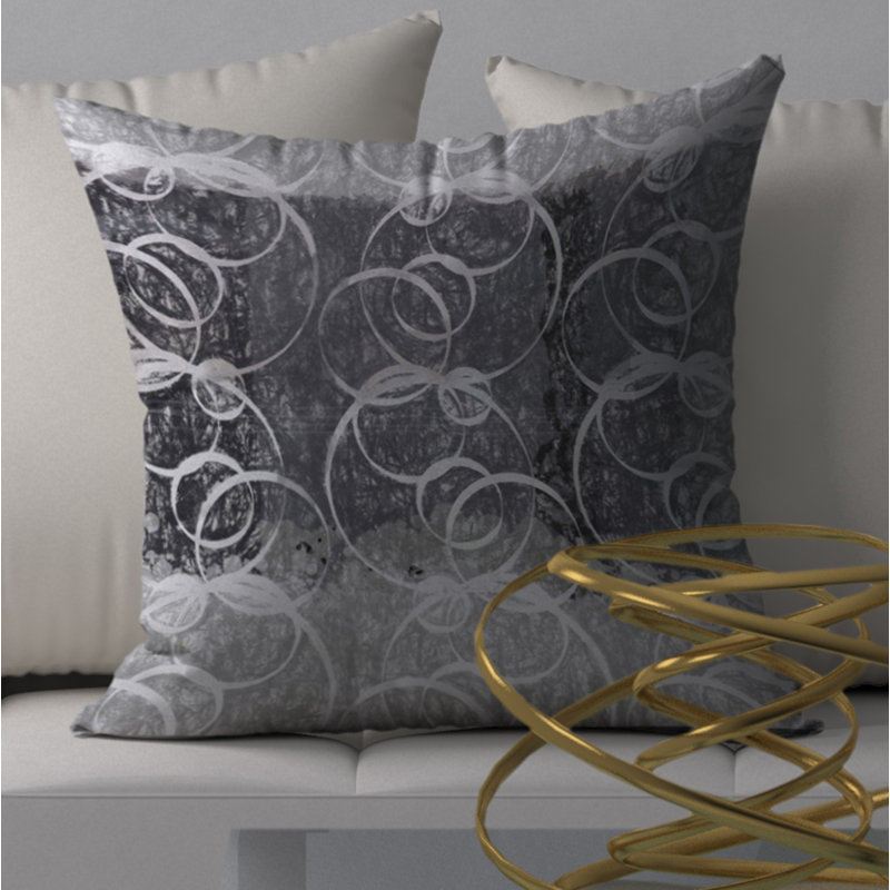Housse de coussin carrée et insert accrocheur Jewel, 24 po x 24 po