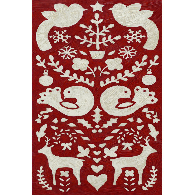 Christmas Joy II by Chariklia Zarris - Graphic Art Print, Wrapped Canvas, 122cm H x 81cm W x 3.18cm D