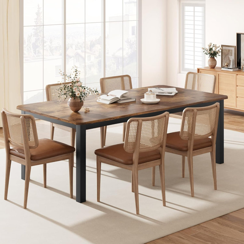 Dining Table for 6~8 People, Brown, Brown