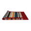 Tapis de zone rouge/orange/vert contemporaine-461118231
