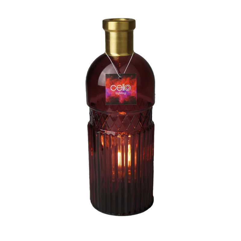 Glass Novelty Lamp, Dark Red