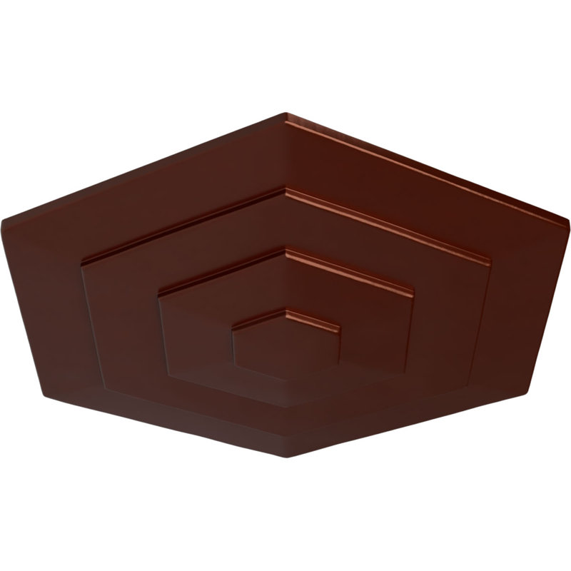 Médaillon de plafond 23 1/4 po x P 7/8 po Woodruff, Cuivre antique