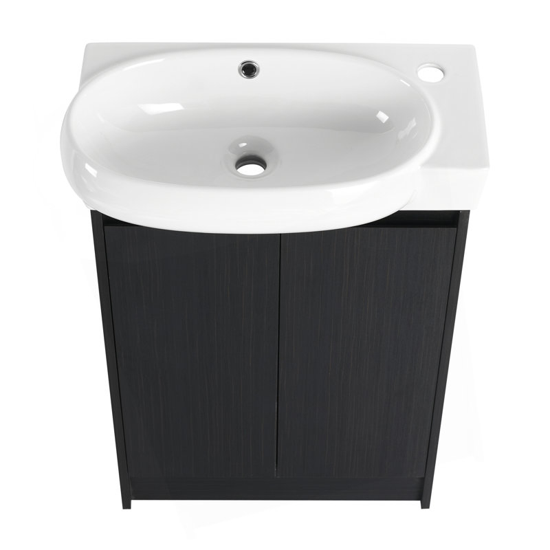 Meuble-lavabo élégant avec des caractéristiques haut de gamme pour une expérience luxueuse, Noir