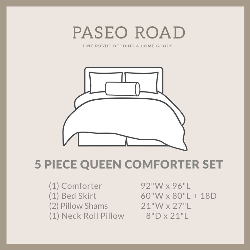 Cascade Lodge Red Brown Aztec Bear Print Cabin Lodge Comforter Set, Queen