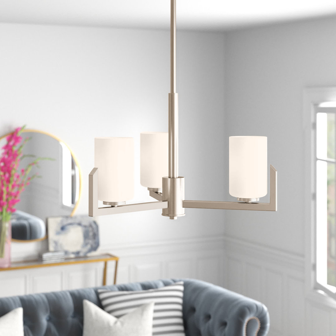 Endsley 3 - Light Shaded Geometric Chandelier Willa Arlo™ Interiors 