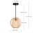 1 Light Matte Black Shaded Pendant Light with Rattan Shade