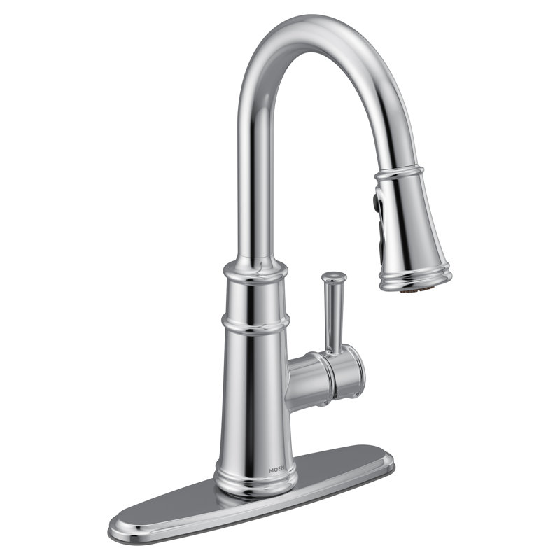 Belfield One-Handle High Arc Pulldown Kitchen Faucet, Chrome