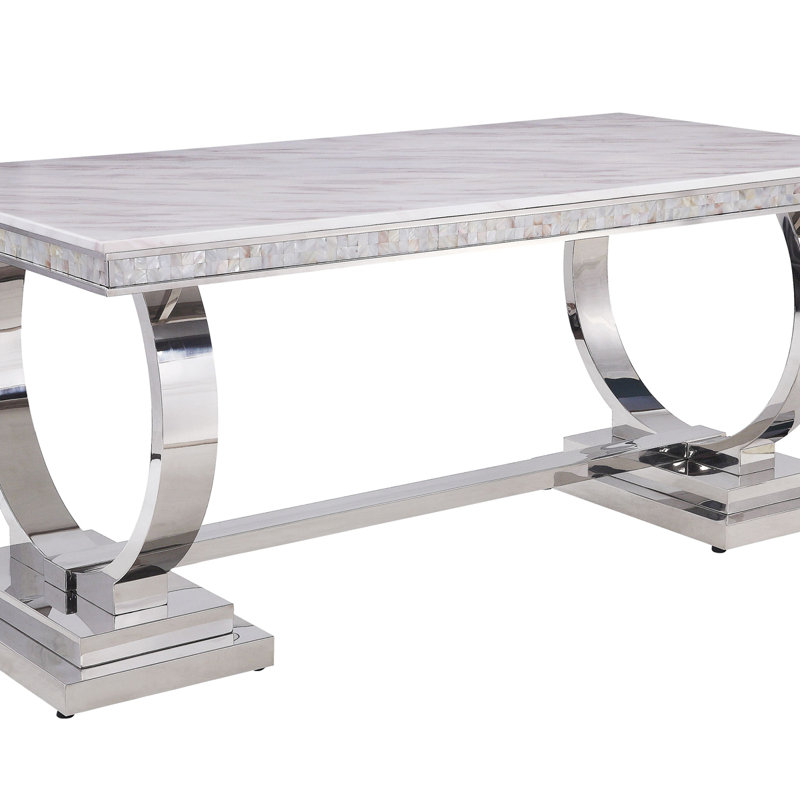 Table de salle à manger rectangulaire L 71,09 po x l 35,09 po Ejona