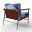 Indigo Dreams I - Fauteuil rembourré moderne
