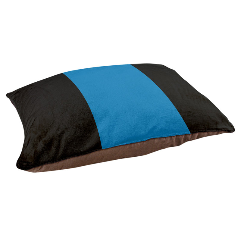 Polyester Pet Bed, Extra Large (50" W x 40" D x 7" H), Black/Blue